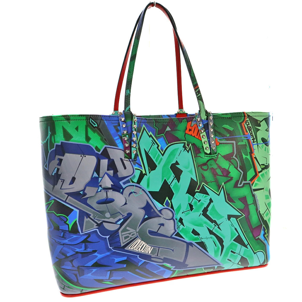 Christian Louboutin Cabata Tote Bag Blue Green